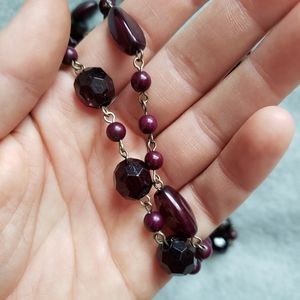 Double strand beaded necklace